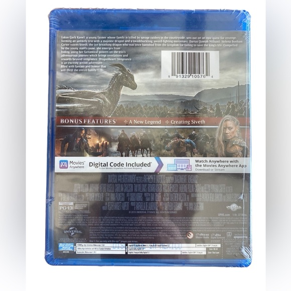 Dragon Heart Vengeance Blu-Ray + DVD + Digital Code Movie NWT - Picture 2 of 4
